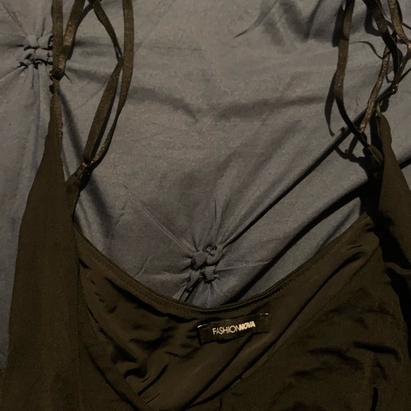 Fashion Nova Black Slip Midi Dress for Cocktail Nights - Picture 5 of 7